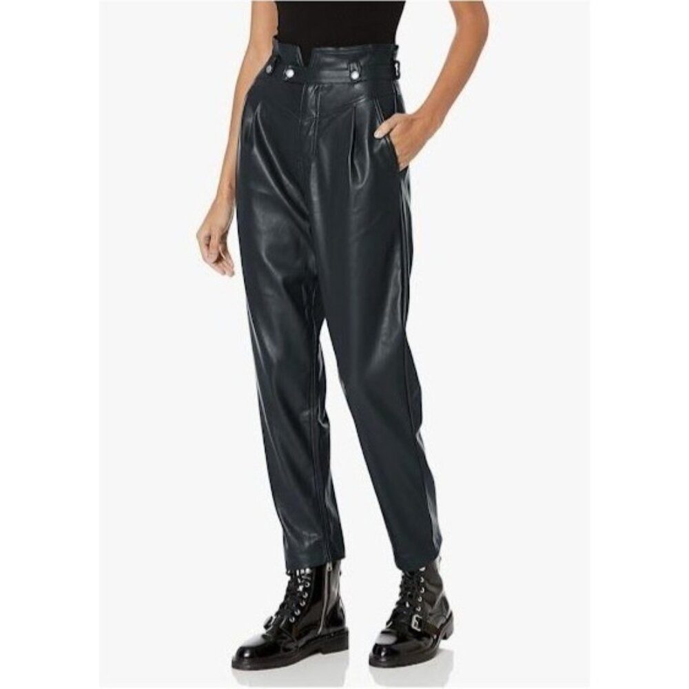 BLANKNYC Womens High Waisted Paper Bag Faux Leather Pant 31/L